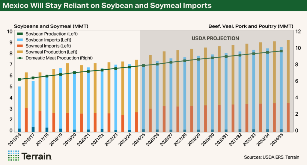 Mexico Report 2025 - Chart 3 - Mexico Will Stay Reliant on Soybean and Soymeal Imports
